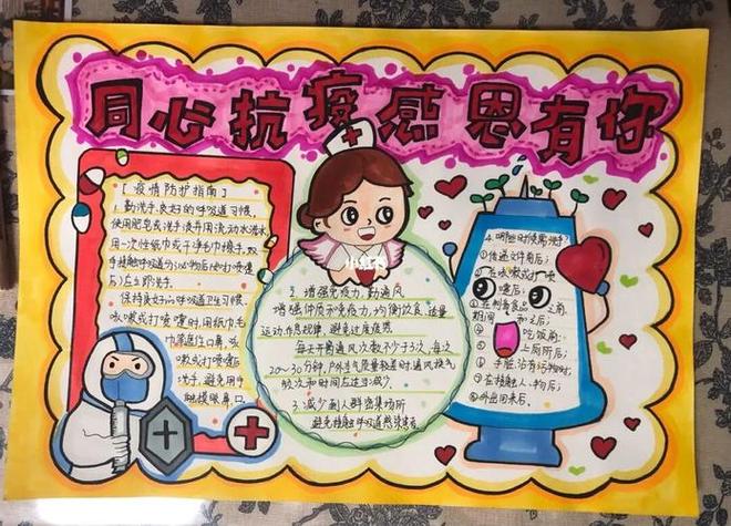 濮阳市第一中学初一14班《感恩有你抗击疫情》手抄报活动 濮阳市第一中学初一14班《感恩有你抗击疫情》手抄报活动