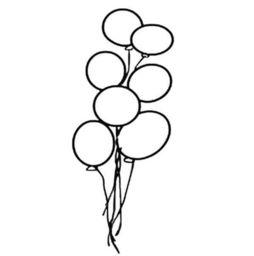 气球简笔画节日庆典设计素材手抄报装饰图案大图可打印