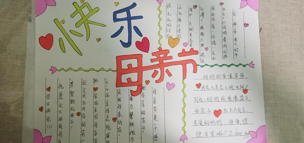 用漂亮的手抄报表达对妈妈的爱 感激妈妈无私的付出 祝愿妈妈节日快乐