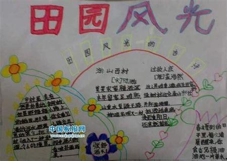 小学生农家小院手抄报小学生手抄报