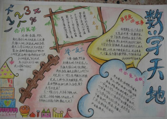 四年级数学上册第五单元手抄报