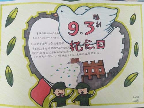 宝丰县城关镇东城门小学纪念 抗战胜利75周年 优秀绘画 手抄报展