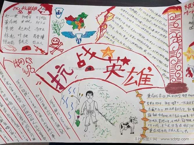 战争英雄手抄报英雄手抄报