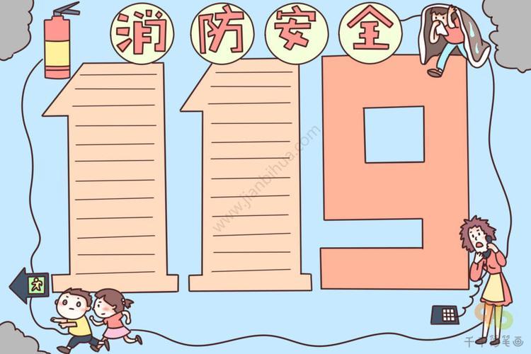 手抄报消防火灾简笔画不画人