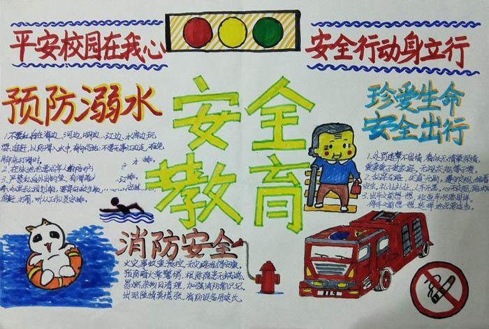 安全教育手抄报 安全在我心中