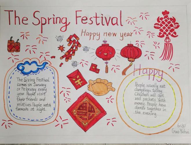 漂亮的春节英语手抄报我们的节日关于中国的英语手抄报关于中国的英语