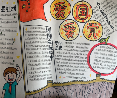 武胜县万善小学开展爱党爱国手抄报比赛活动
