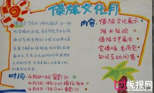 中华习俗 傣族风俗习惯手抄报