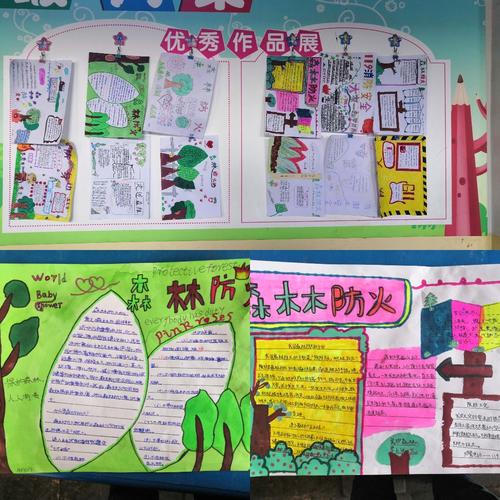 六年级同学通过每人一副 森林草原防火 手抄报.