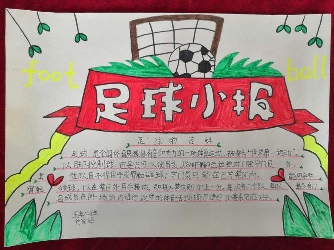 常山小学校园足球优秀手抄报作品展览