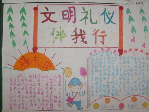 文明礼仪手抄报:宴请礼仪