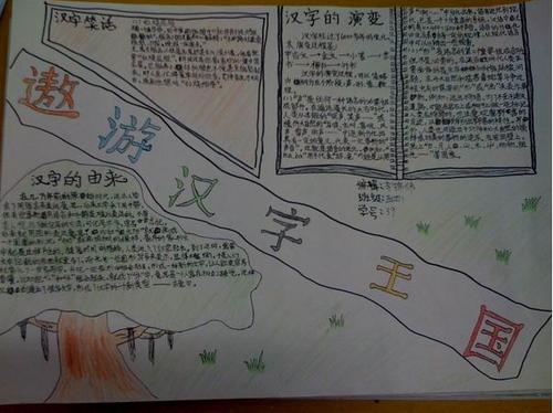 遨游汉字王国手抄报 遨游汉字王国手抄报