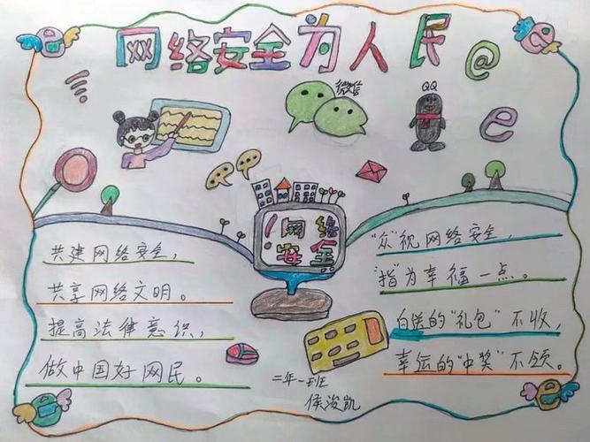 网络全为人民网络安全靠人民手抄报网络安全手抄报