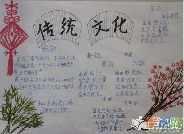 简单画传统文化手抄报图片