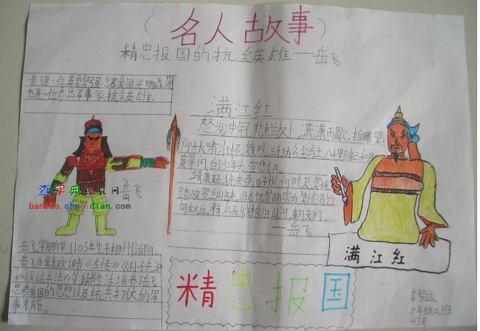 中国历史名人手抄报