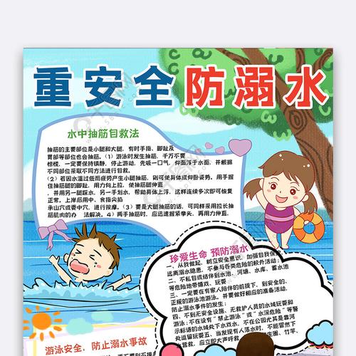 防溺水安全手抄报