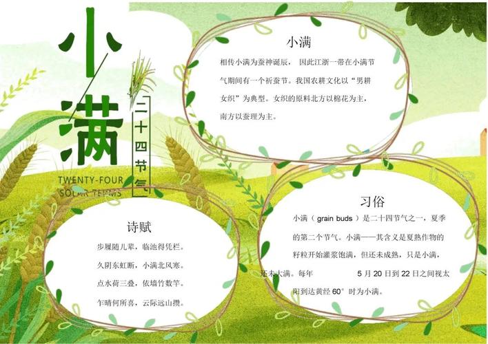 二十四节气手抄报欣赏附二十四节气歌诀