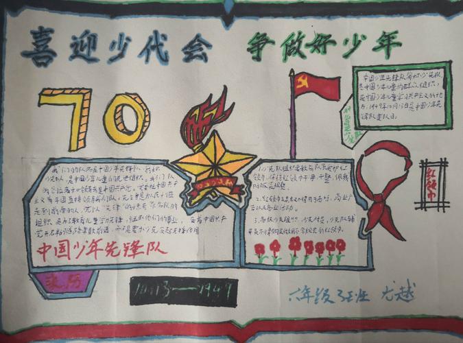 喜迎少代会 争做新时代好少年 龙园小学六年级三班手抄报展示