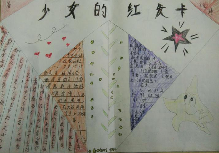 少女红发卡的思维导图手抄报英语导图手抄报