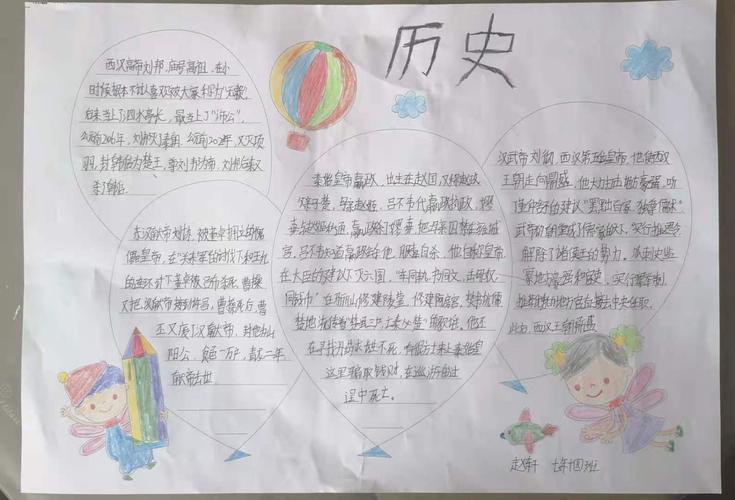 科尔沁实验初中七年级14班历史手抄报第二期 秦汉时期的著名君主