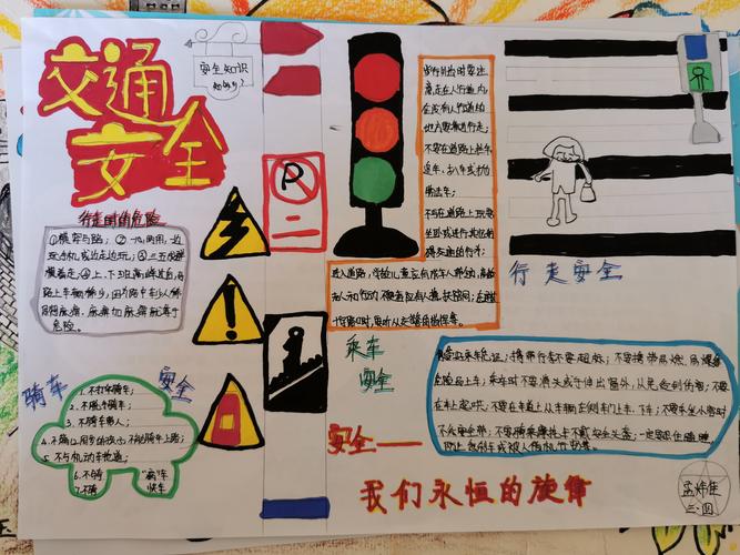 鲁峰小学交通安全手抄报