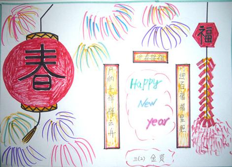 首页 宣传画 对联文字手抄报图片 先划分版面进行排版 然后将如下