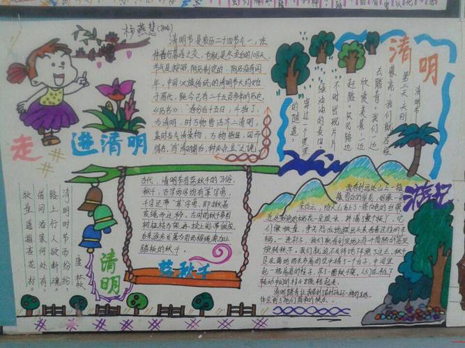 小学生关于清明节手抄报图片大全