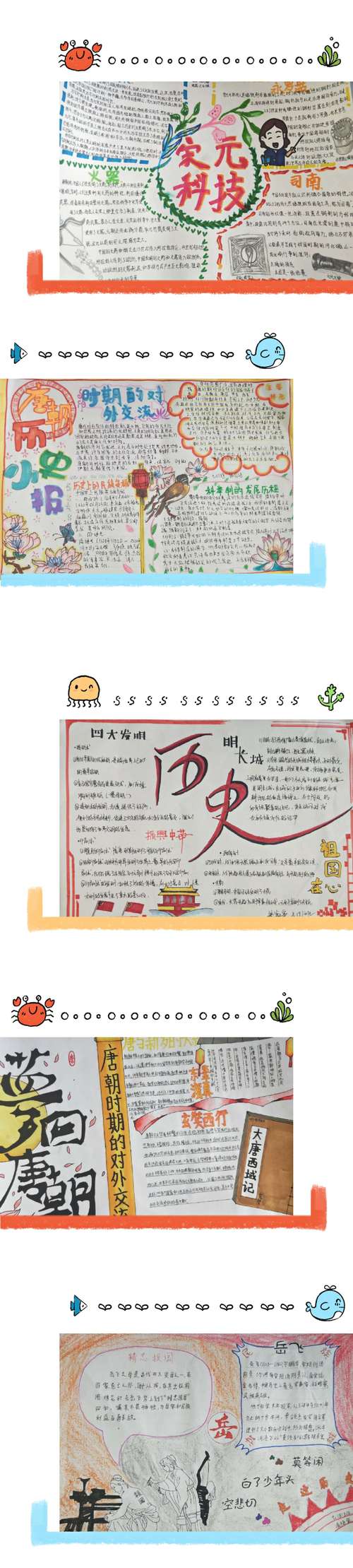 课题动态12 萍乡市第七中学七年级下册历史手抄报活动