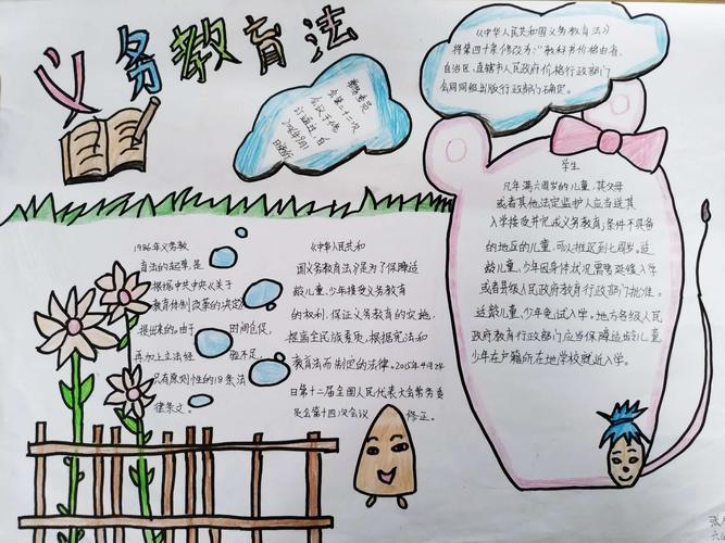 望仙小学开展义务教育手抄报制作活动