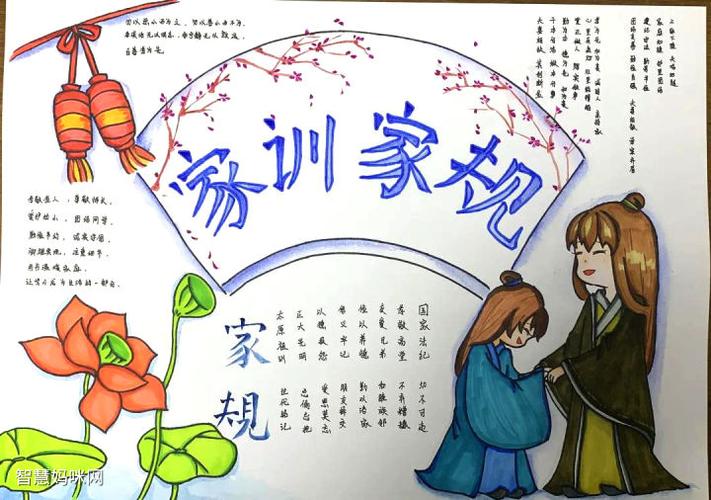 怎么画家风故事的手抄报