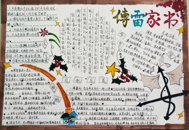 品味经典 润泽心灵 初二 1 部《傅雷家书》优秀手抄报展