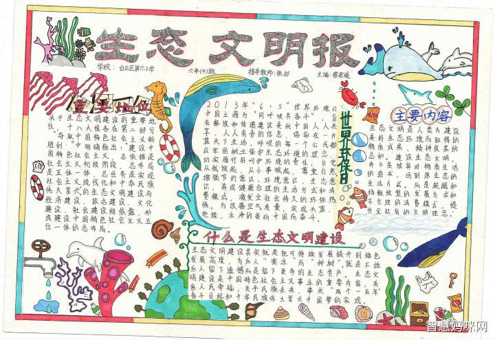 绿色生态手抄报图片