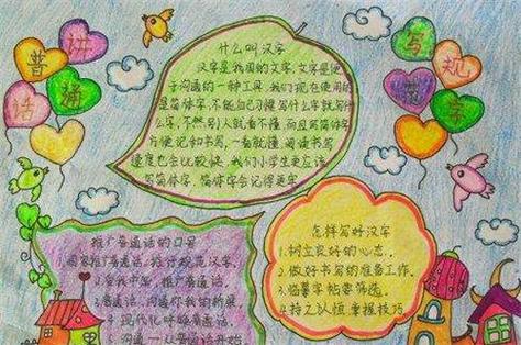 小学生规范使用语言汉字手抄报语言文字手抄报