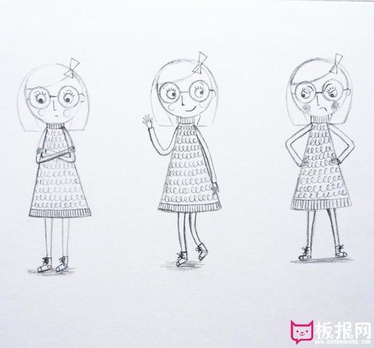 手抄报优秀人物简笔画