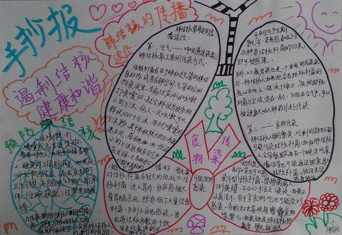 遏制结核健康和谐手抄报