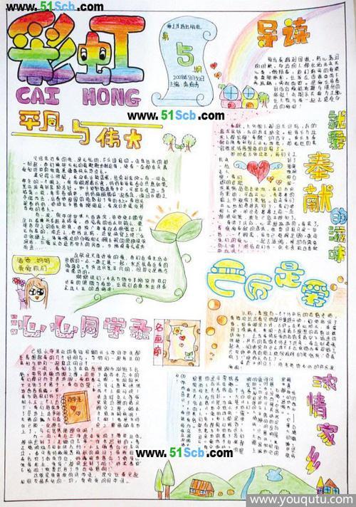 报纸形式的竖版手抄报手抄报图片大全