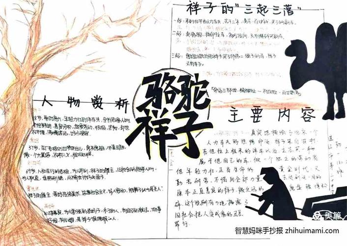 骆驼祥子手抄报 好书推荐手抄报 骆驼祥子手抄报 好书推荐手抄报