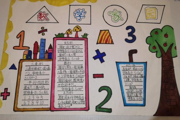 趣味数学 快乐无限榆林高新第一小学四年级一班数学手抄报作品