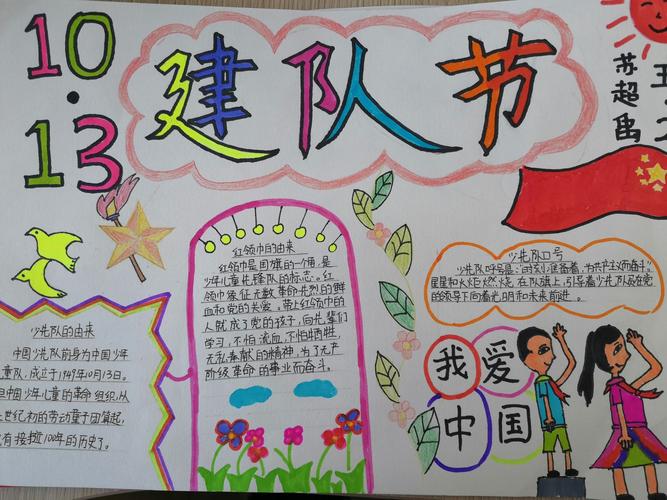 喜迎第七十个建队节 西冶街小学七色光中队 2024级2班 举办手抄报