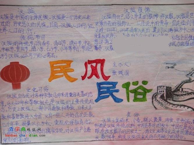 关于中国的民风民俗手抄报民风民俗手抄报