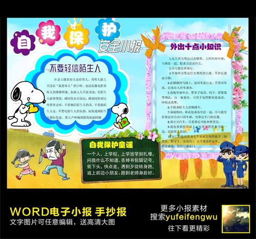 手抄报小报 安全健康手抄报 其他 自我保护小报 版权图片 设计师 手抄报小报 安全健康手抄报 其他 自我保护小报 版权图片 设计师