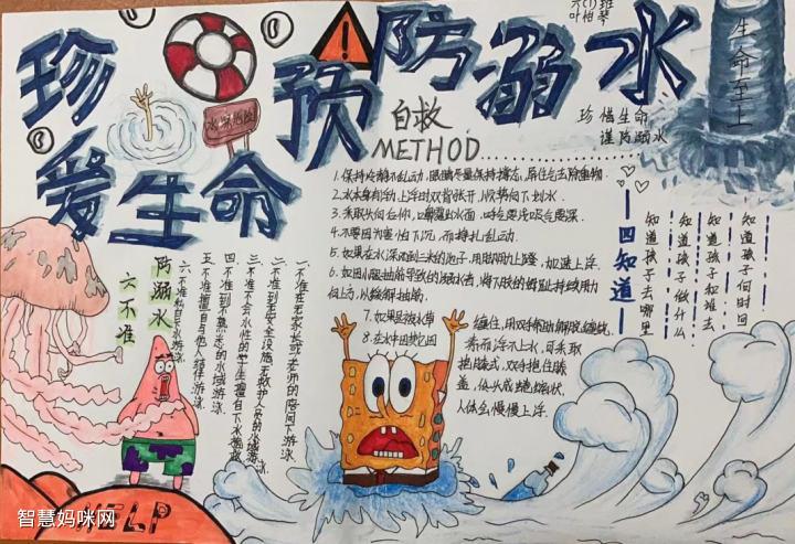 珍爱生命谨防溺水远离危险平安成长主题手抄报5张