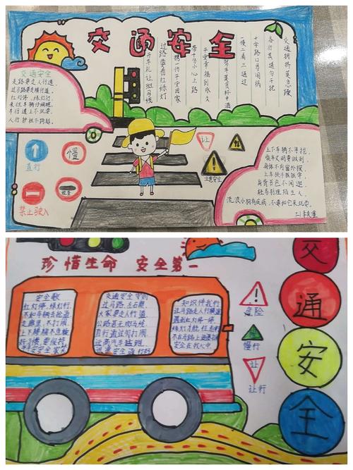 北园路涑河小学三年级一班《交通安全手抄报》三组阳光少年旋风组