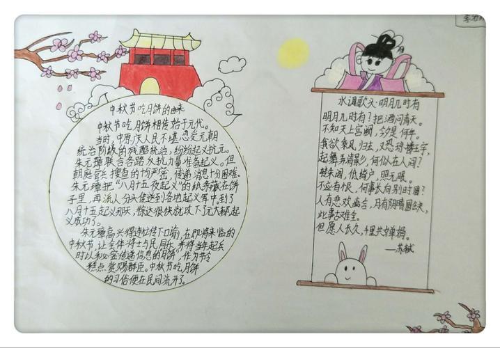 浓浓中秋请大爱共传递手抄报浓浓乡情手抄报