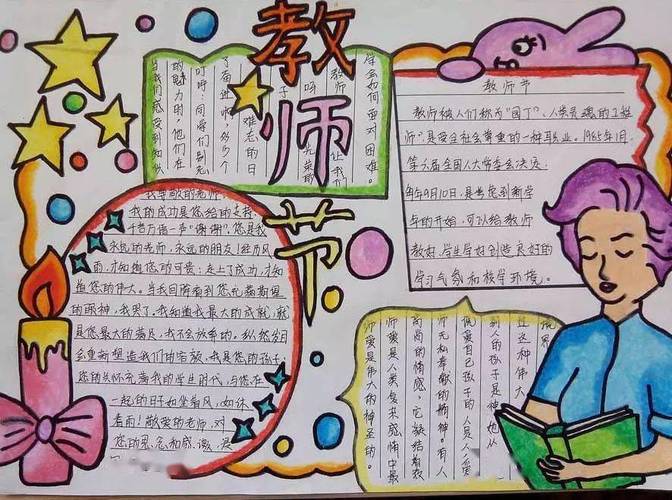 教师节手抄报大全图片 文字内容 简单好看 日记100字