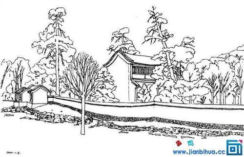 避暑山庄简单画手抄报简单手抄报