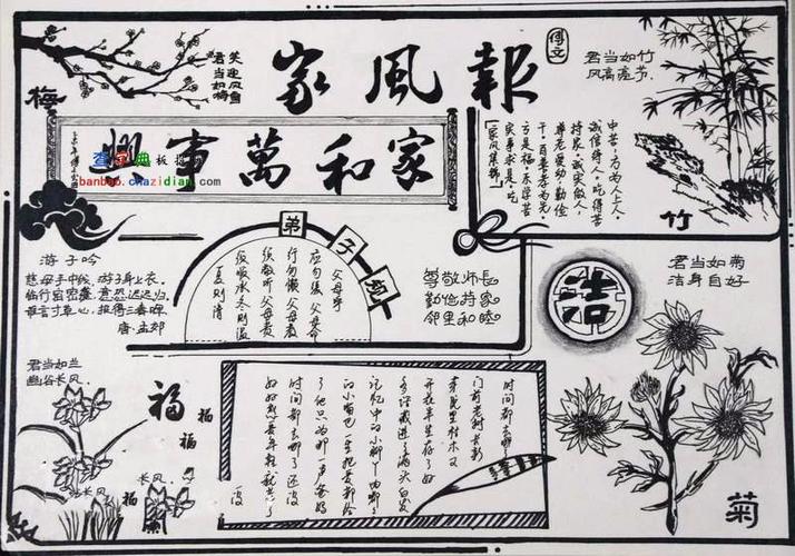 关于家风的故事手抄报