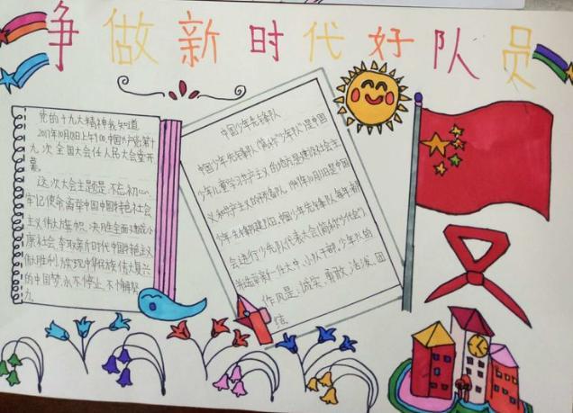 迎儿童节北郭乡城子小学迎接少代会 争做好队员手抄报关于争做少先