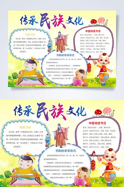 传承民族文化弘扬民族文化手抄报word