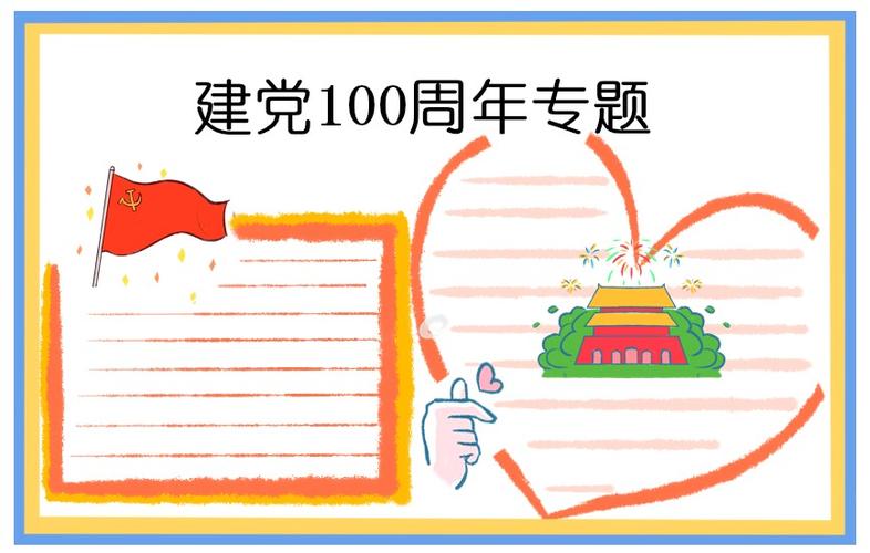 2024建党100周年手抄报党的生日小报图片